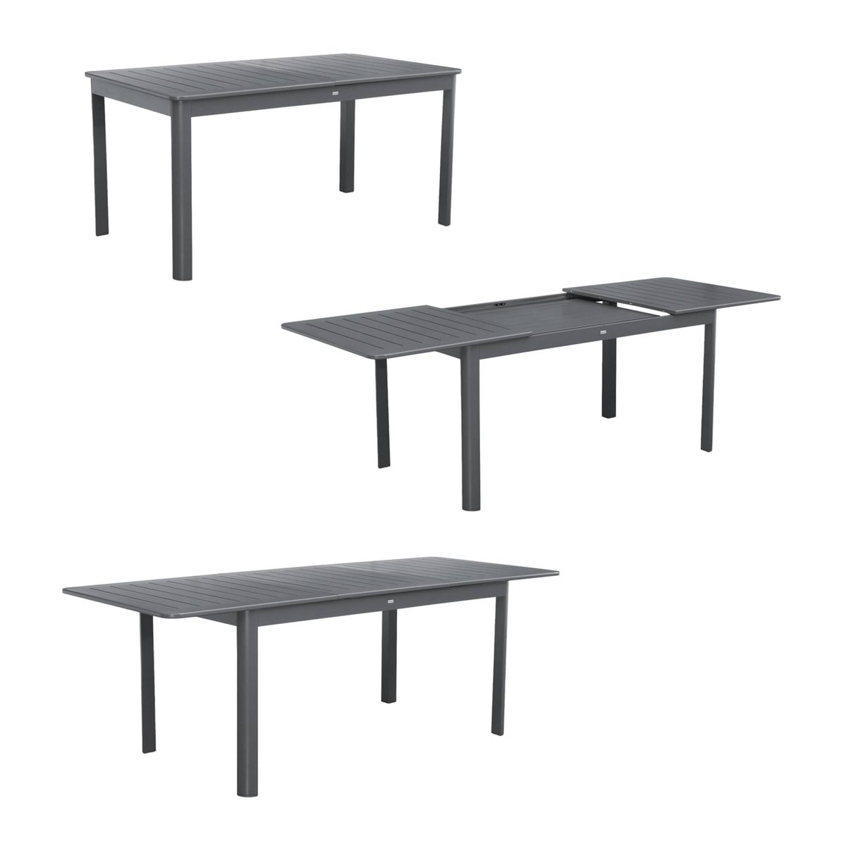 Table de jardin extensible aluminium 8 places SEATTLE anthracite, SWEEEK
