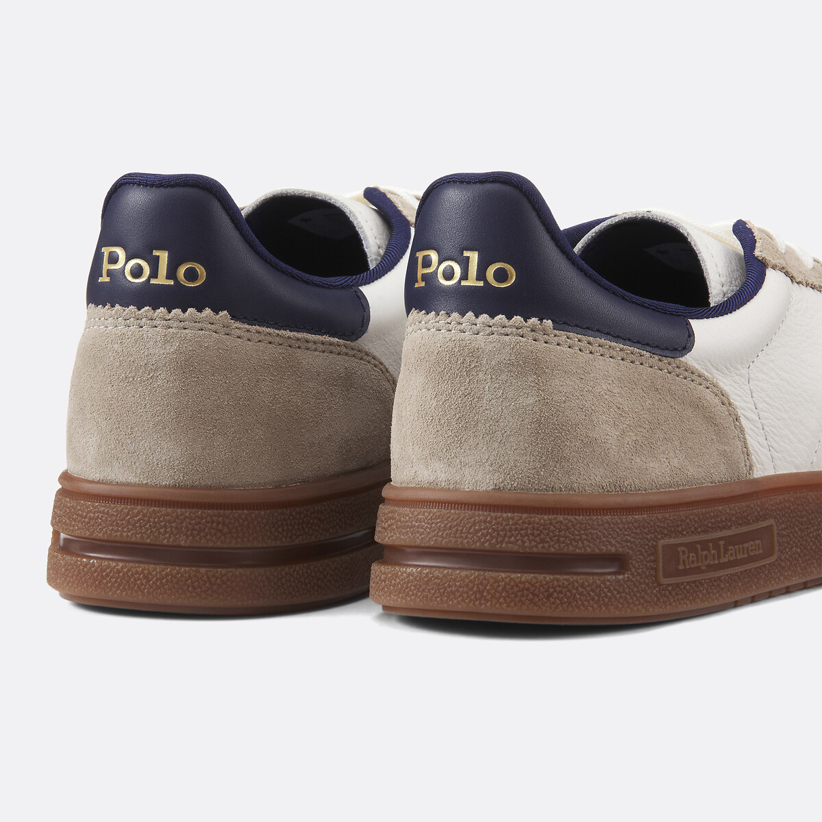 Bedford PP Leather Trainers white/grey, POLO RALPH LAUREN