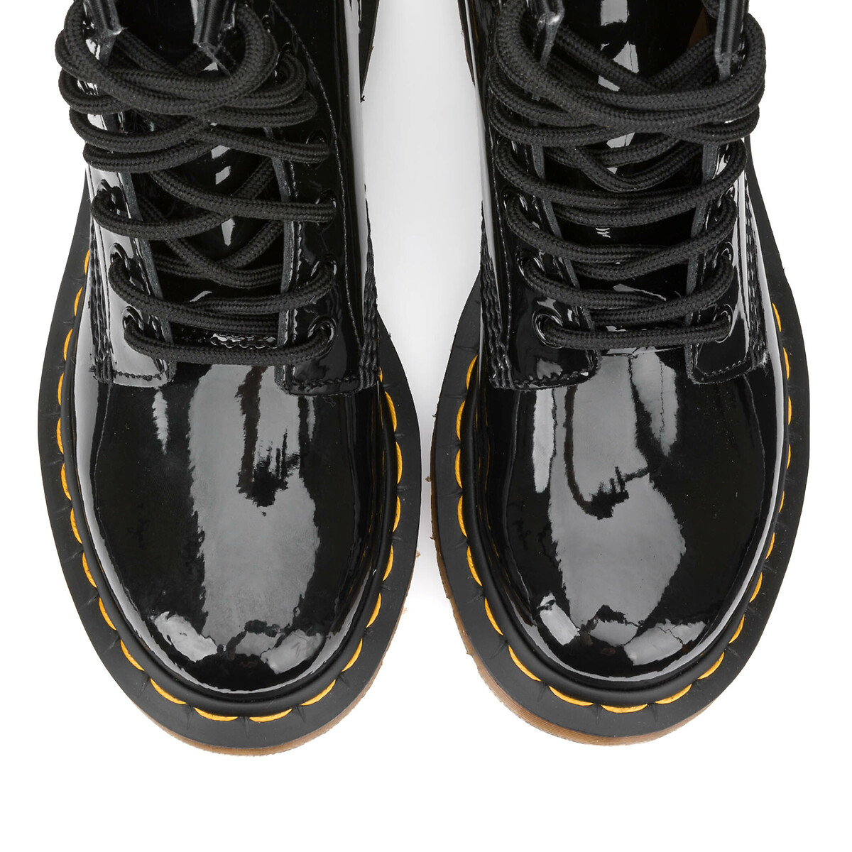 Boots en cuir verni 1460 W Patent noir verni, DR. MARTENS