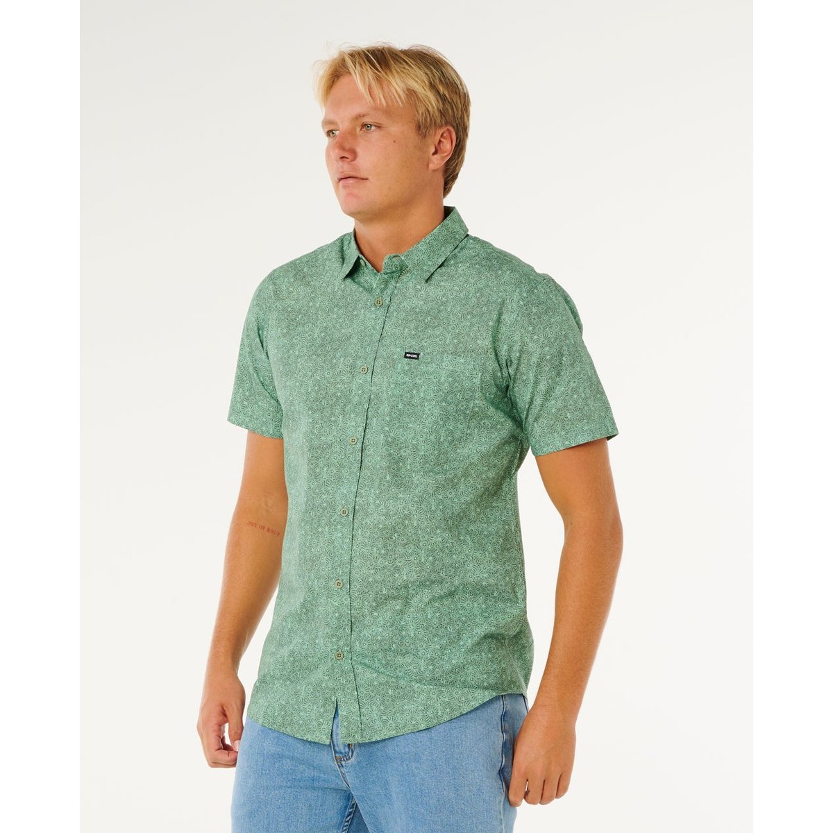 Chemise Hypno Micro manches courtes aloe, RIP CURL
