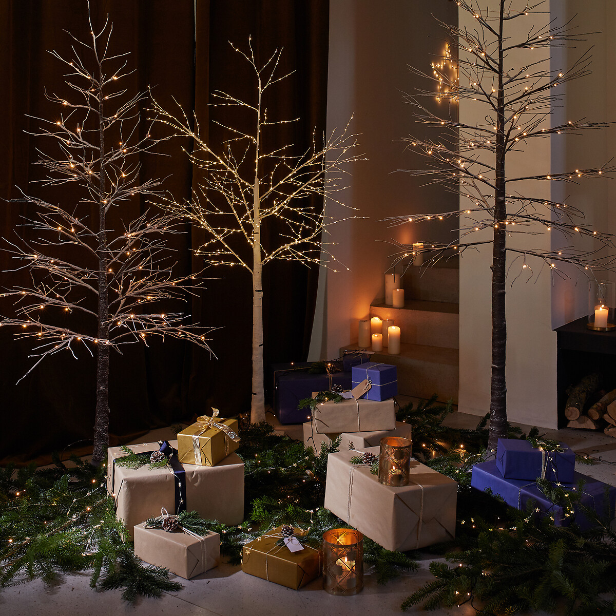 Arbre de noël lumineux H180 cm, Djeva blanc, LA REDOUTE INTERIEURS