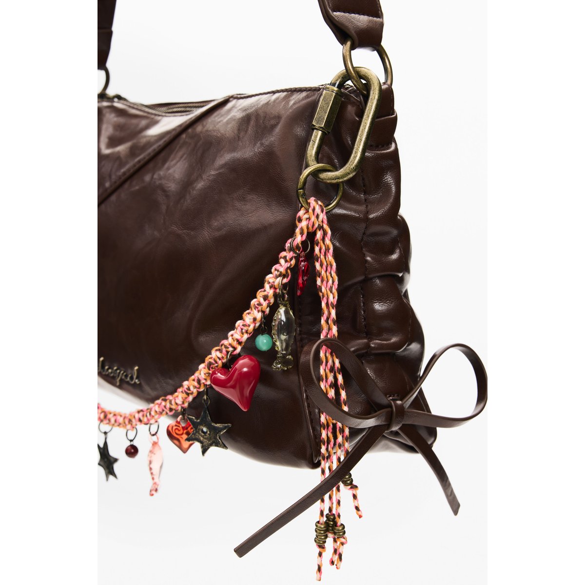 Sac bandoulière moyen marron, DESIGUAL