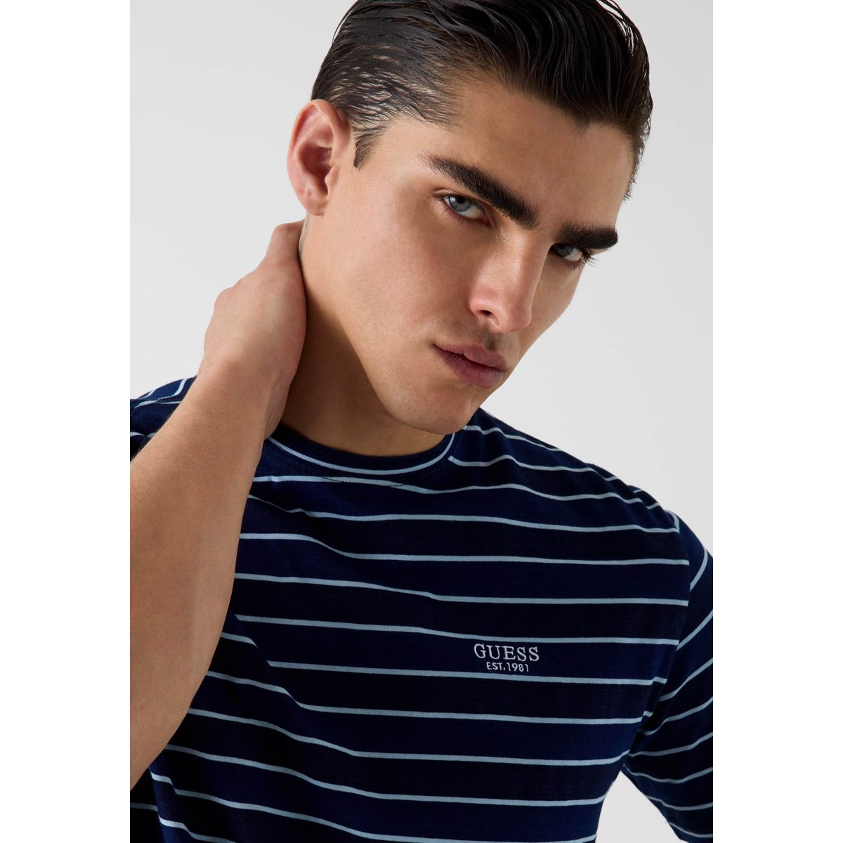 T-Shirt Rayé noir multi, GUESS