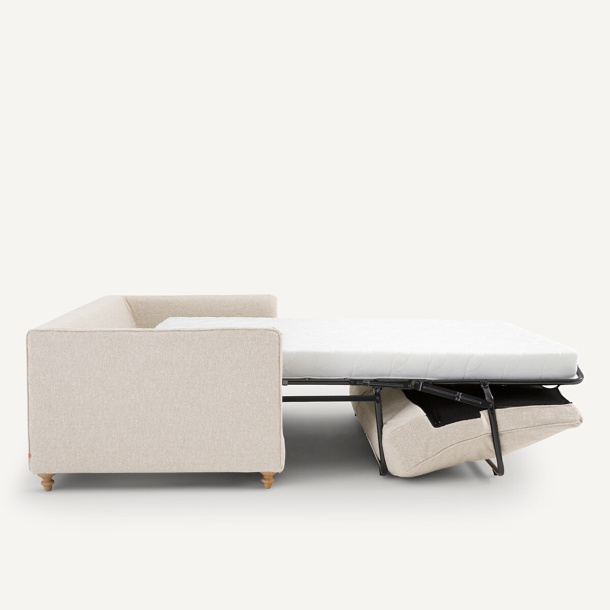 Canapé compact convertible bouclette, Lazare craie, AM.PM