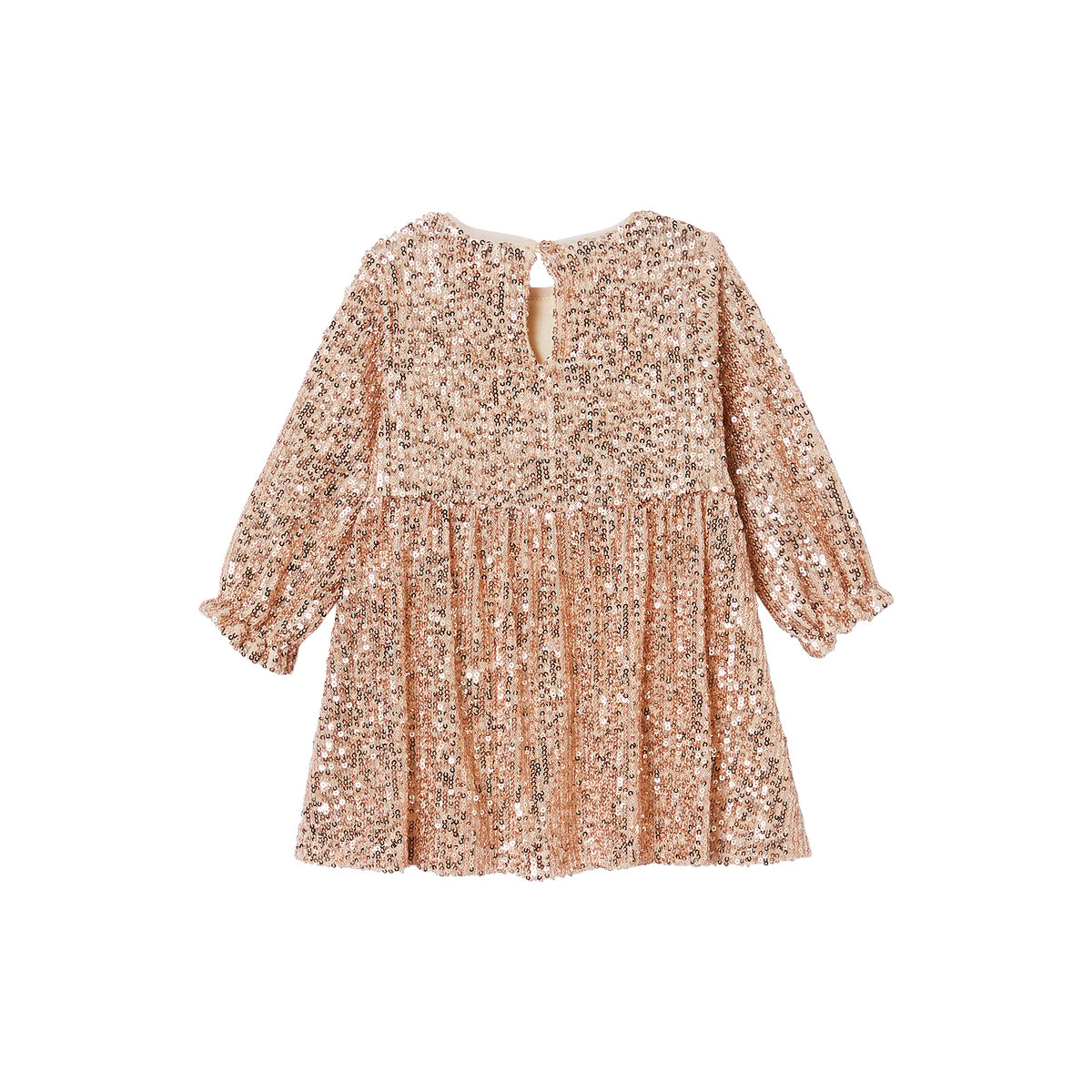 Robe bébé à sequins noël or, VERTBAUDET