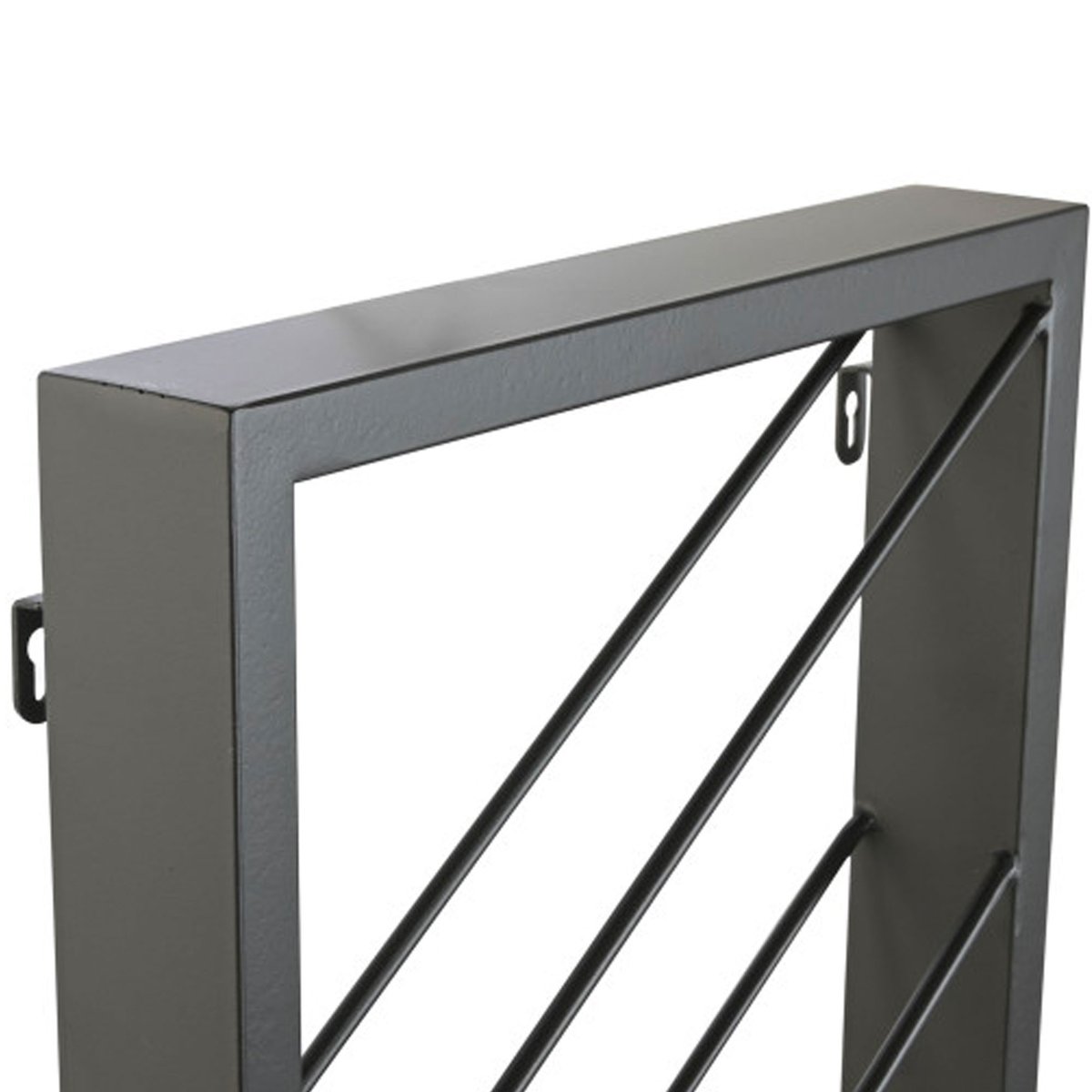 Porte bouteilles mural en métal noir 8 bouteilles 36x6x160cm noir, WADIGA