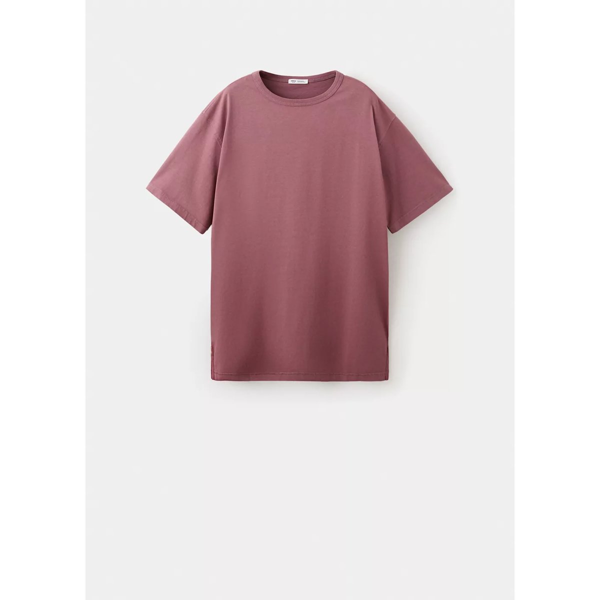 T-shirt coton manches courtes bordeaux, MANGO TEEN