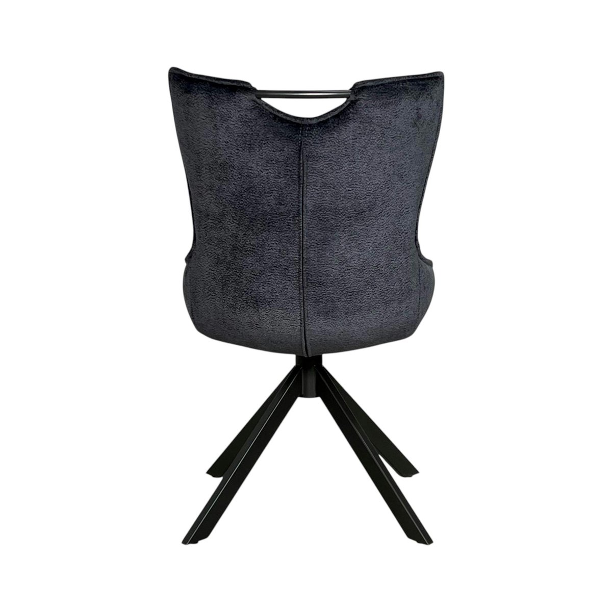 Chaise pivotante coussin et poignée tissu gris (lot de 2) IENA gris, PIER IMPORT