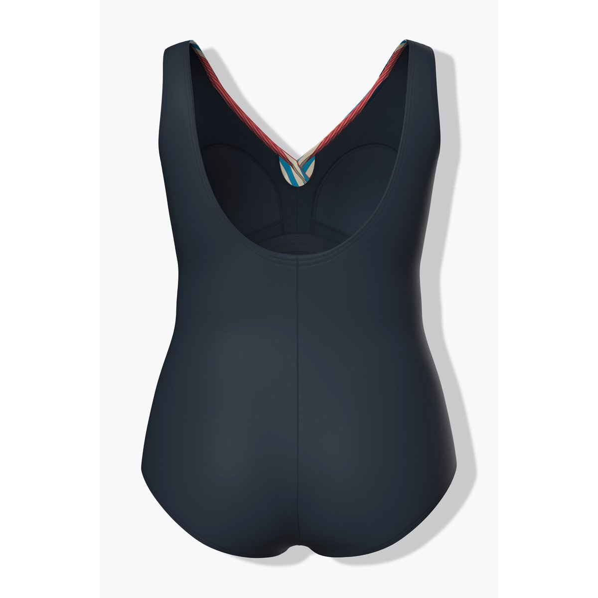 Maillot de bain avec bonnets souples marine, ULLA POPKEN