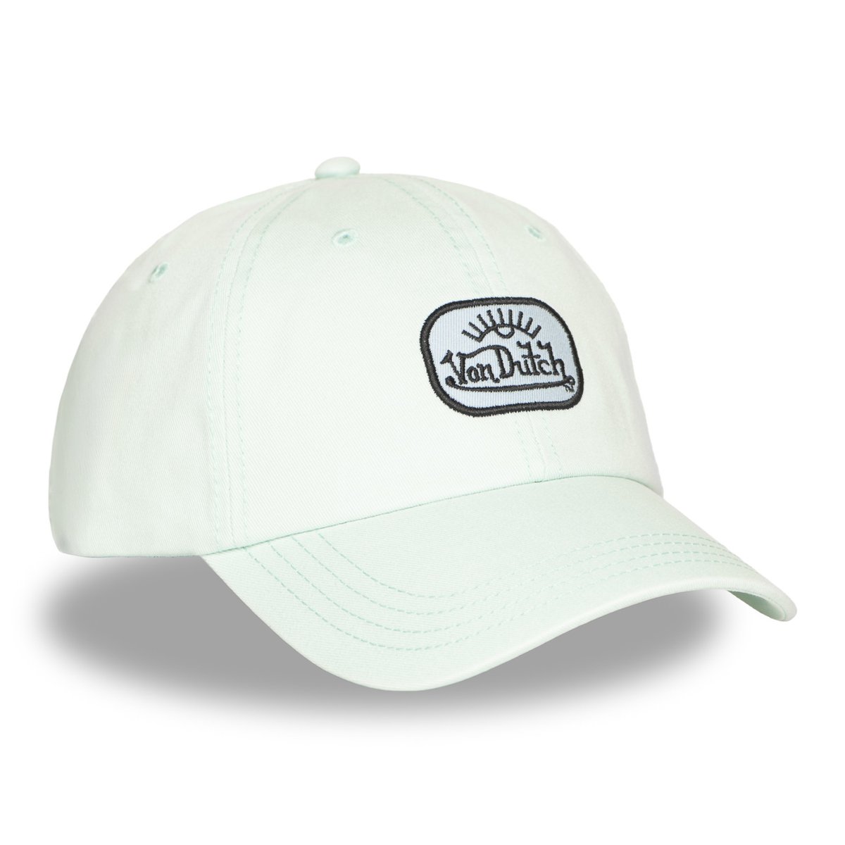 Casquette Dad Cap Log vert pâle/noir/bleu ciel, VON DUTCH