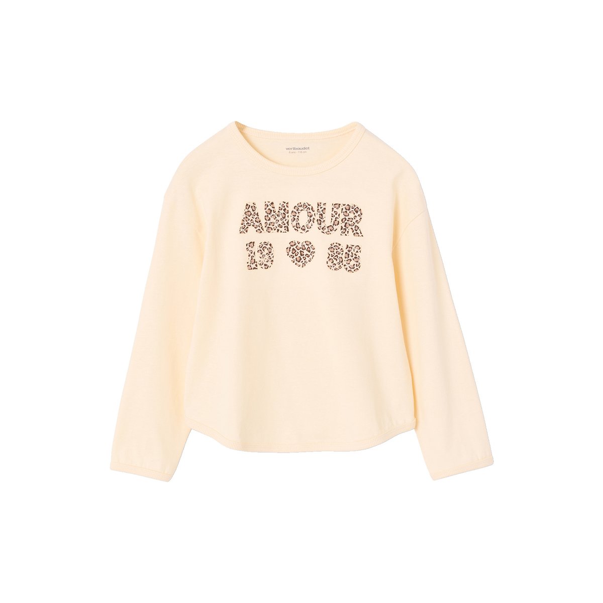 T-shirt manches longues écru, VERTBAUDET