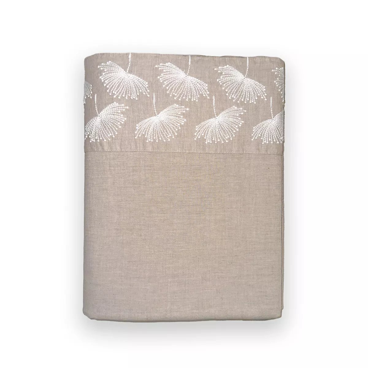 Drap plat pur coton lavé BRISE D'ETE naturel, GARNIER THIEBAUT