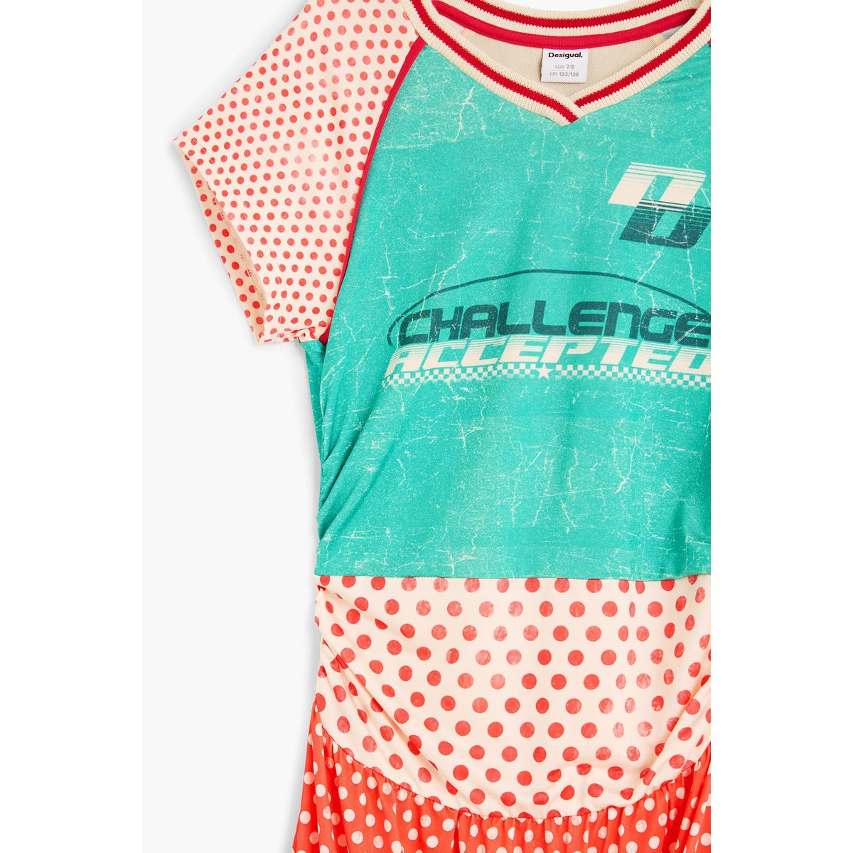 Robe en maille imprimée rouge, DESIGUAL