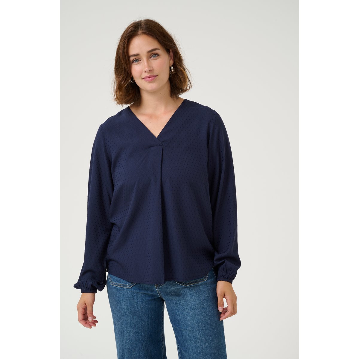 Blouse with long sleeve bleu midnight marine, KAFFE