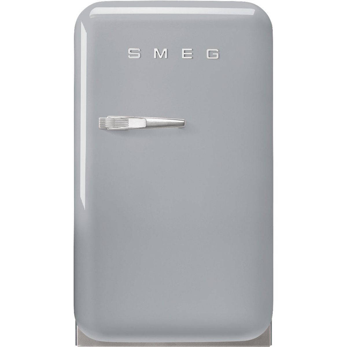 Mini réfrigérateur 1 porte poignée à gauche FAB5 gris métal brillant, SMEG