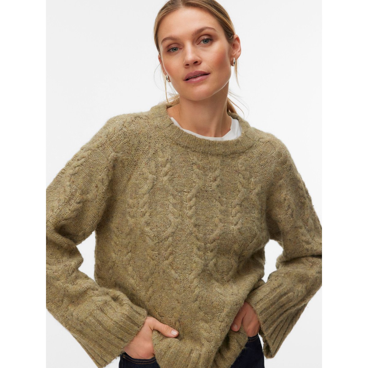 Pull verte - oil green 1, VERO MODA