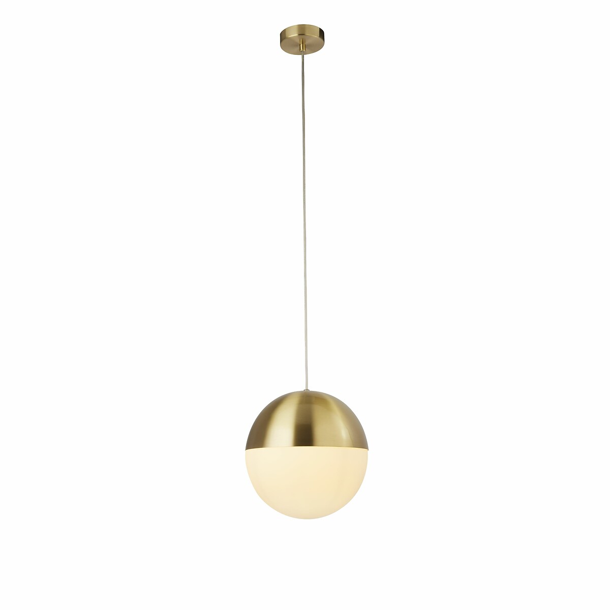 Eastbourne Opal Glass Pendant Light in Satin Brass aged brass, SO'HOME