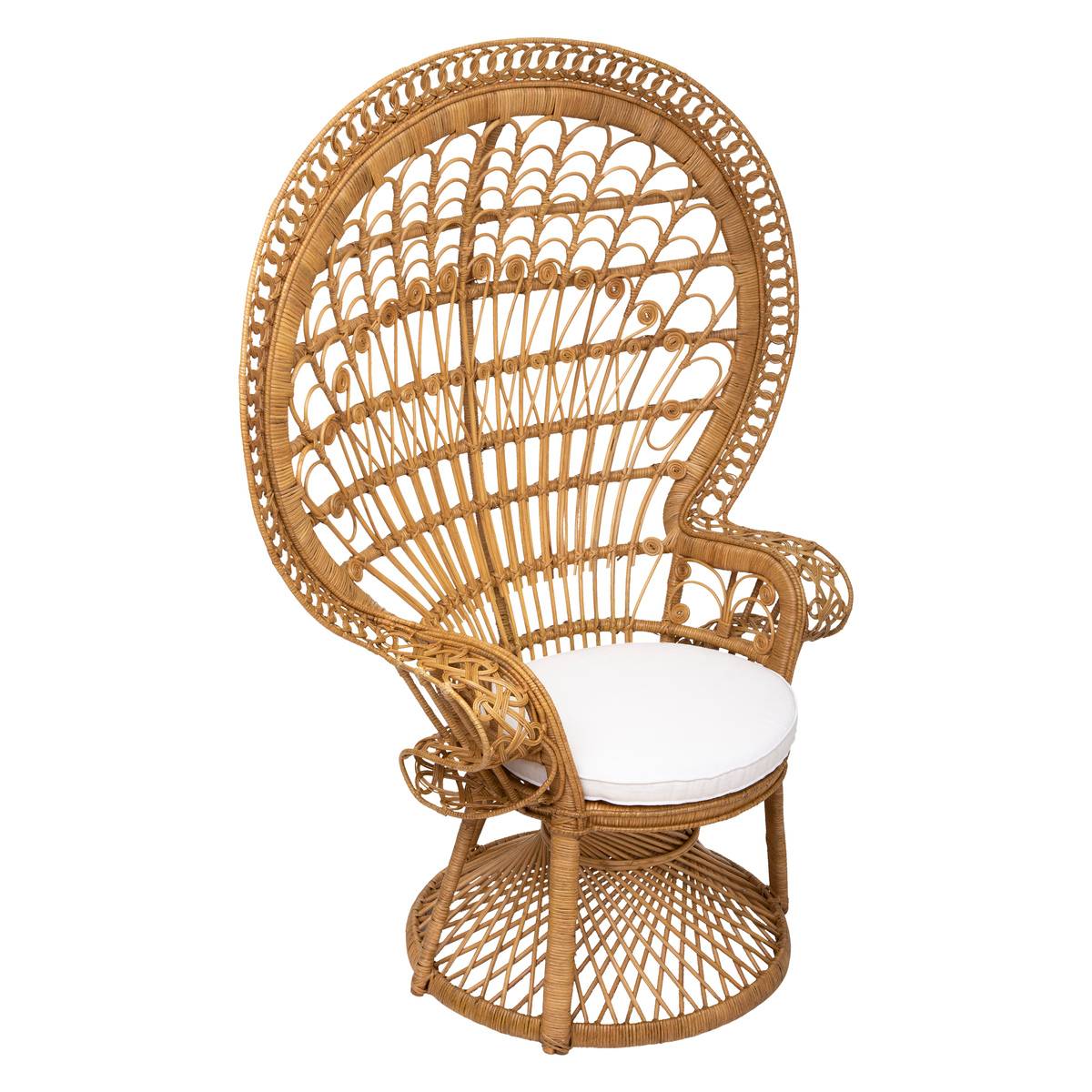 Fauteuil en rotin TAKTA blanc, ATMOSPHERA