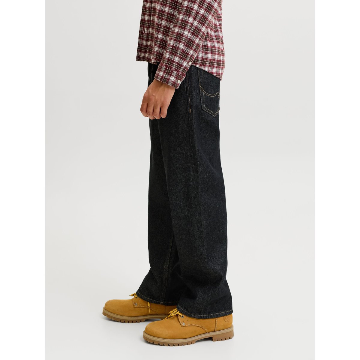 Jean Baggy Fit black denim 1, JACK & JONES JUNIOR