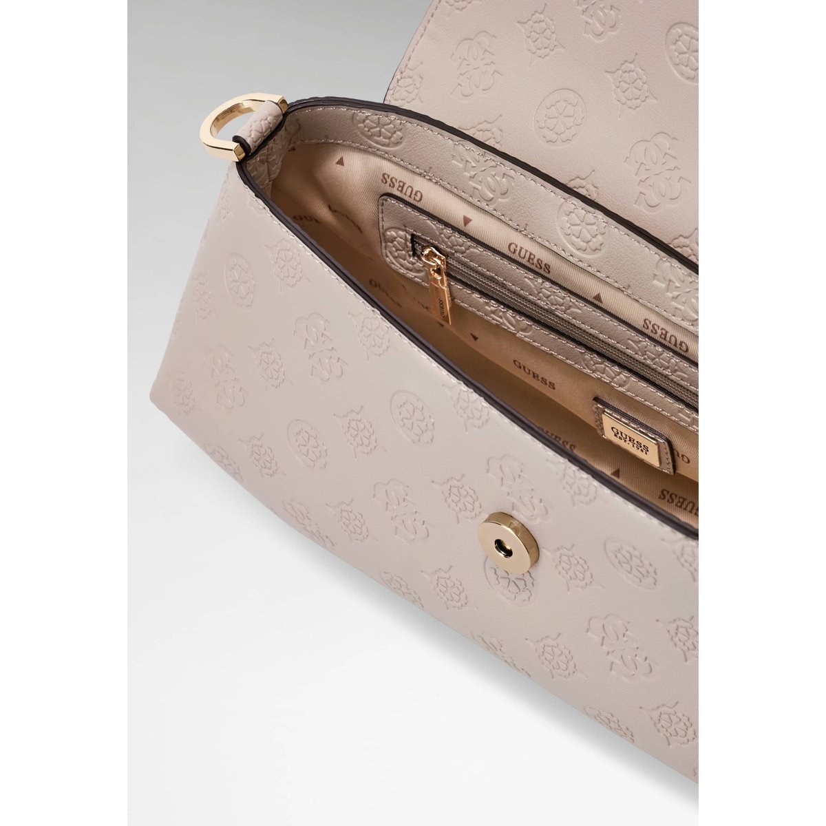 Logo Carmella Crossbody rouge foncé, GUESS