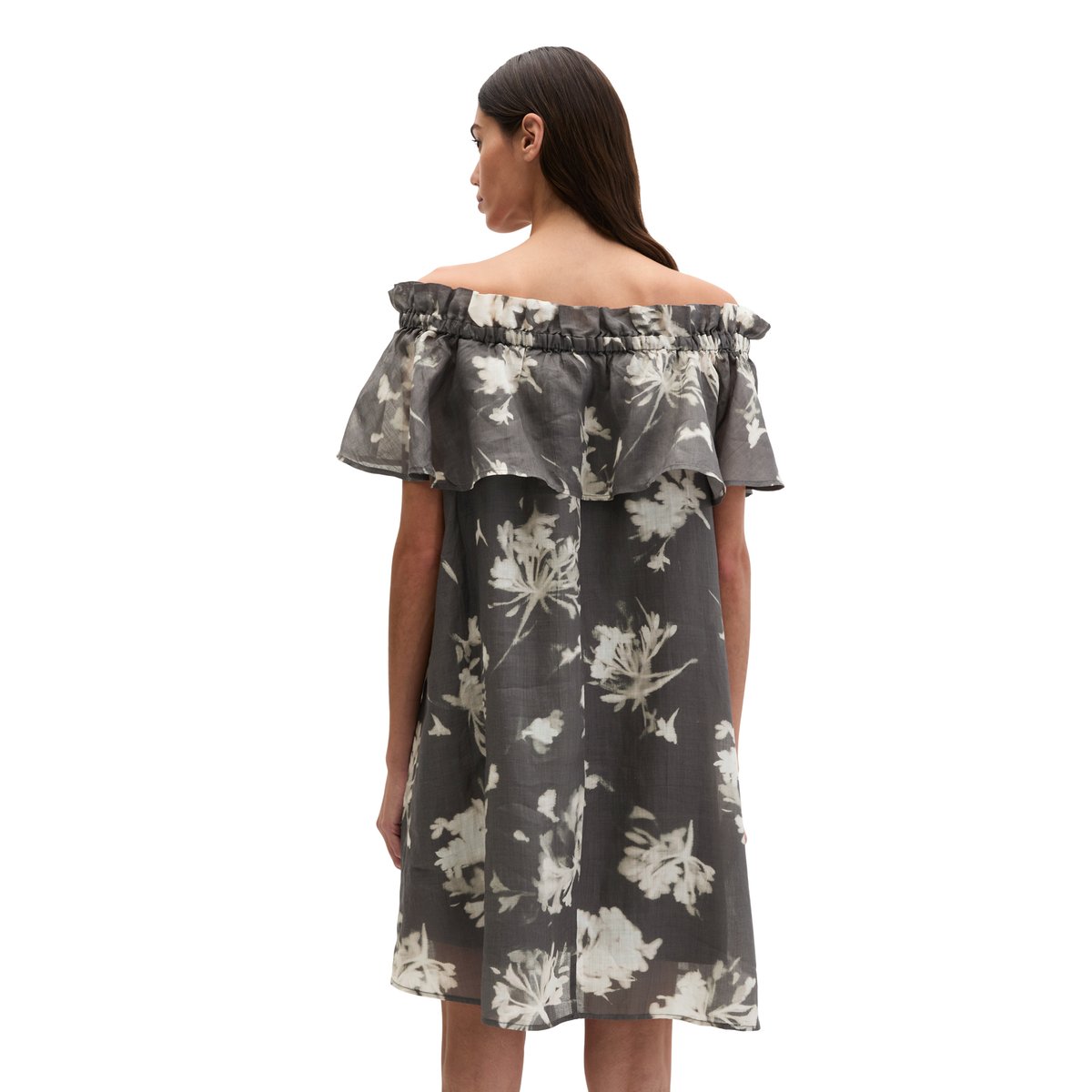 Robe Carmen loose en fibre de ramie douce gris foncé, MARC O'POLO