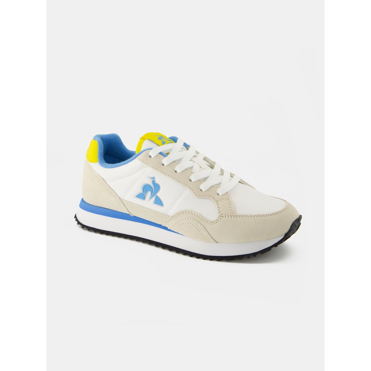 Sneakers rétro-running avec détails suede Jet Star optical white/empire yellow, LE COQ SPORTIF