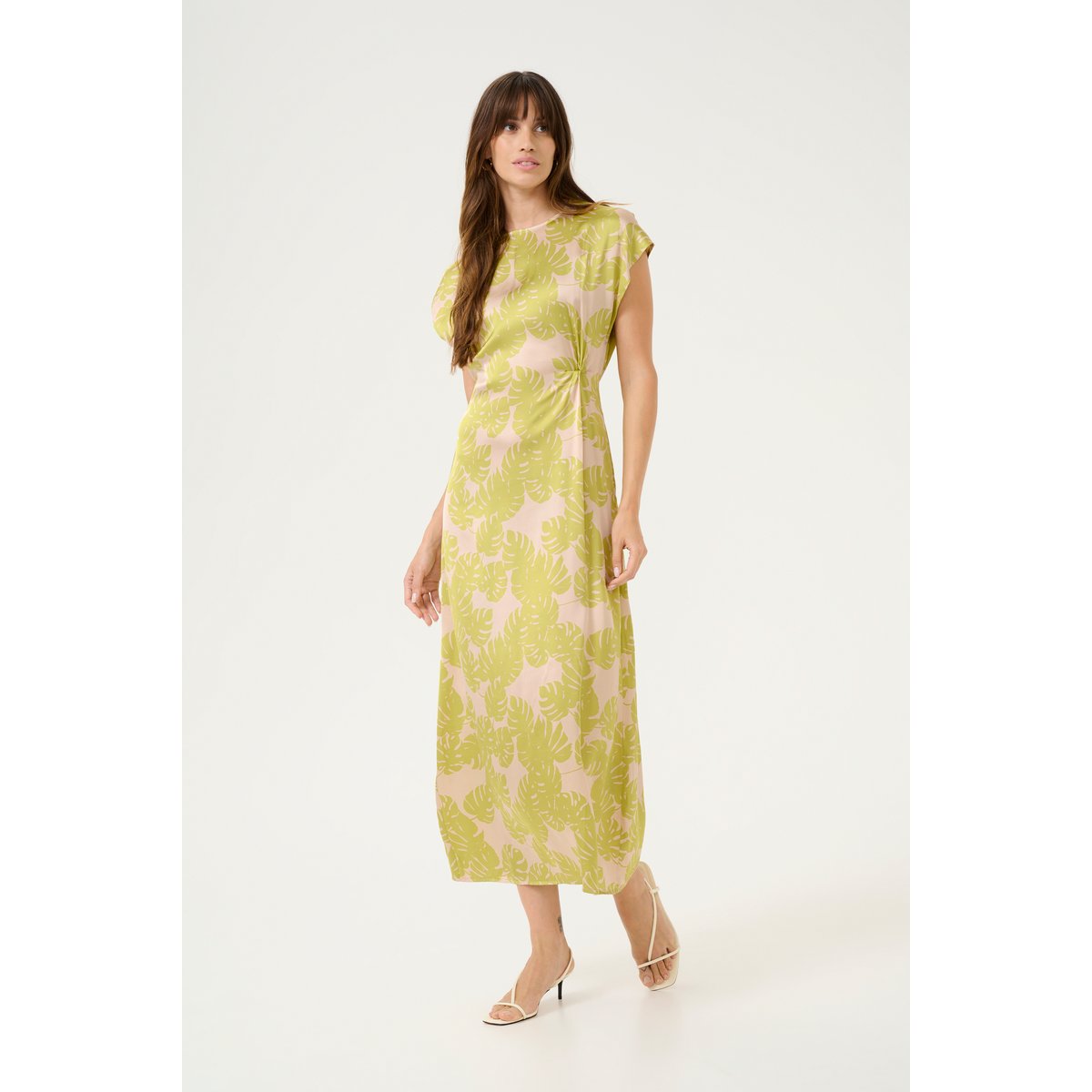 Dress vert green palm leaves, CULTURE