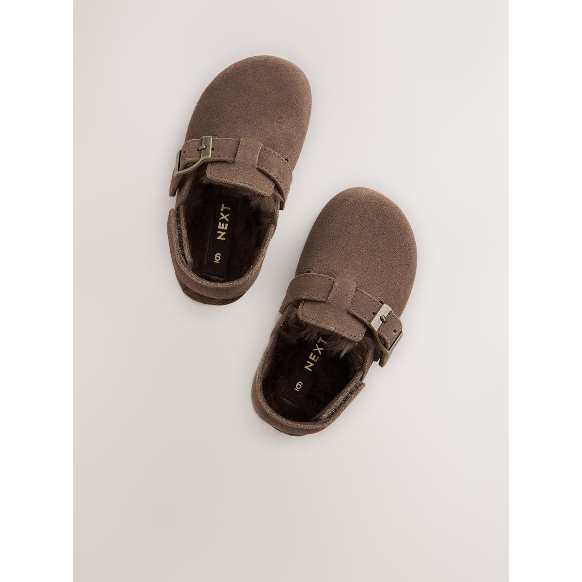 Sabots en cuir marron chocolat, NEXT