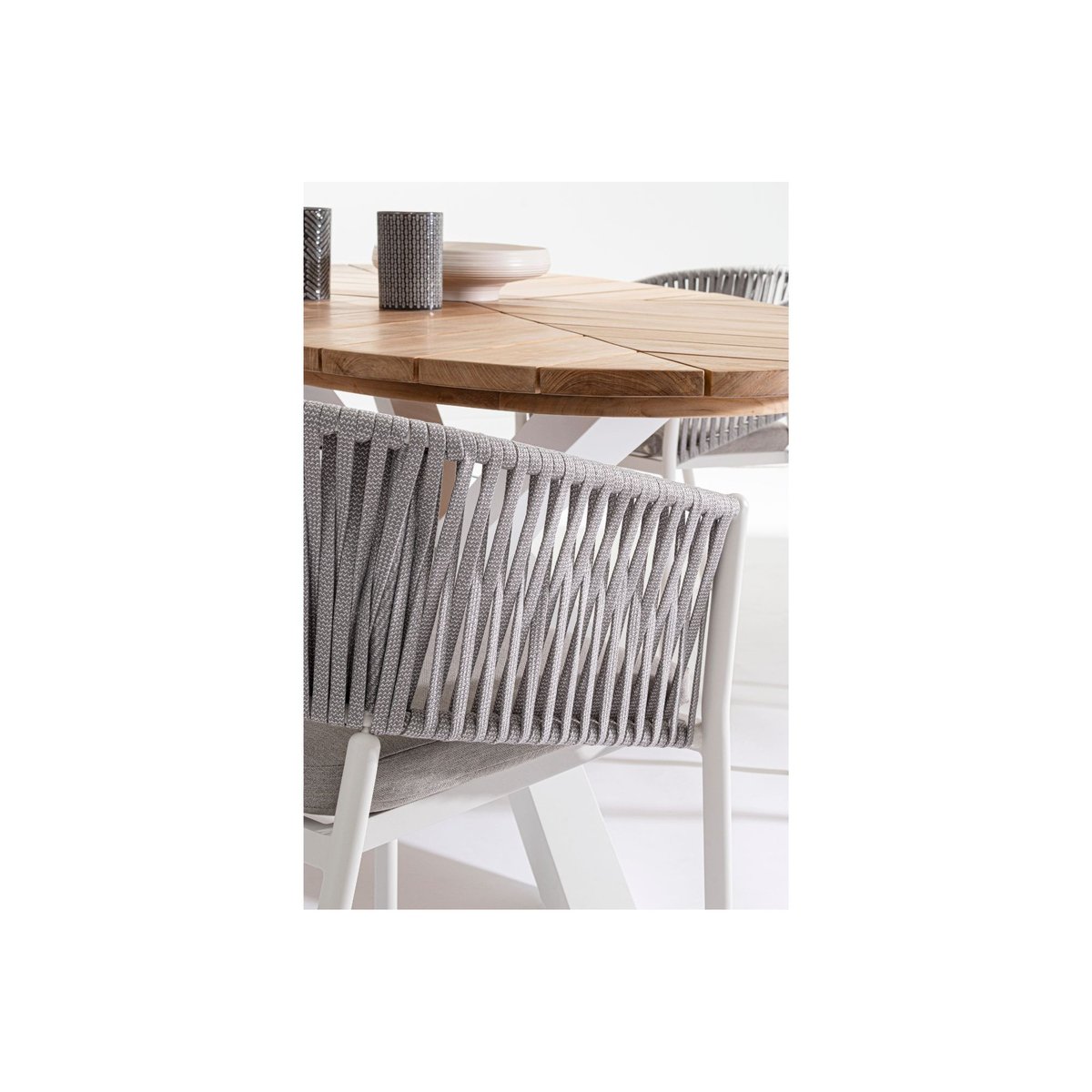 Fauteuils de jardin en métal et polypropylène (lot de 4) - CANNES blanc, HELLIN, DEPUIS 1862