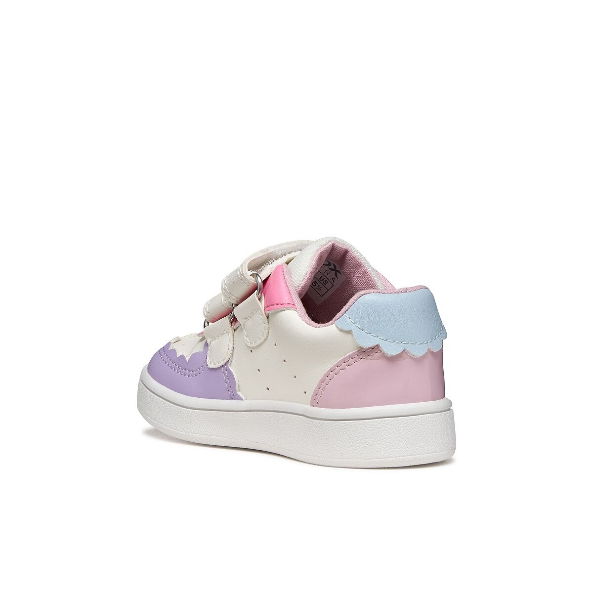 Zapatillas deportivas transpirables con velcro ECLYPER blanco/lila, GEOX