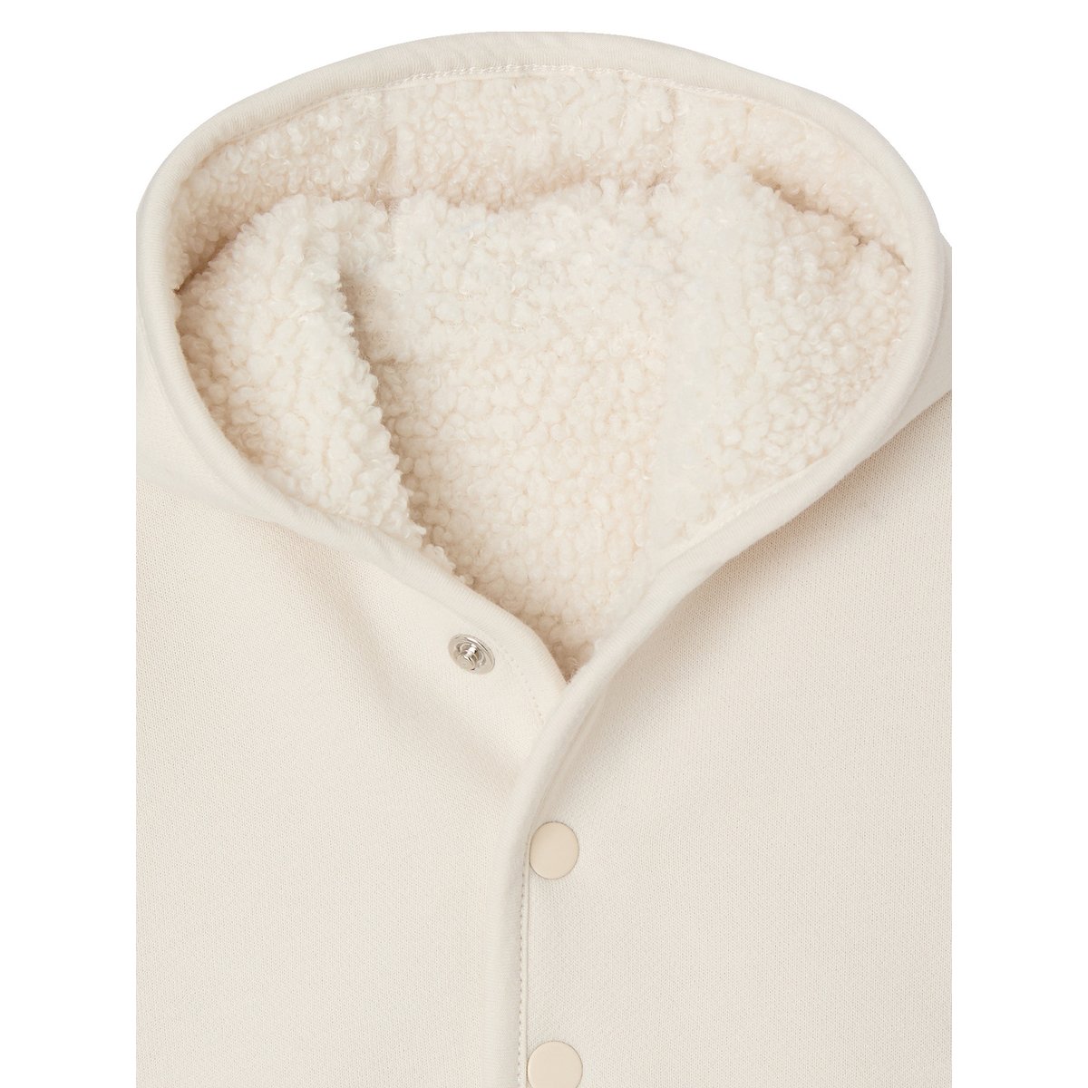 Gilet à capuche naissance vanille, VERTBAUDET