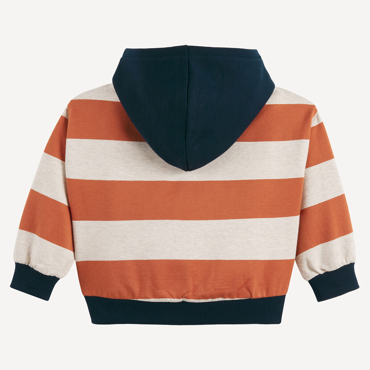 Striped Hoodie beige/orange, LA REDOUTE COLLECTIONS