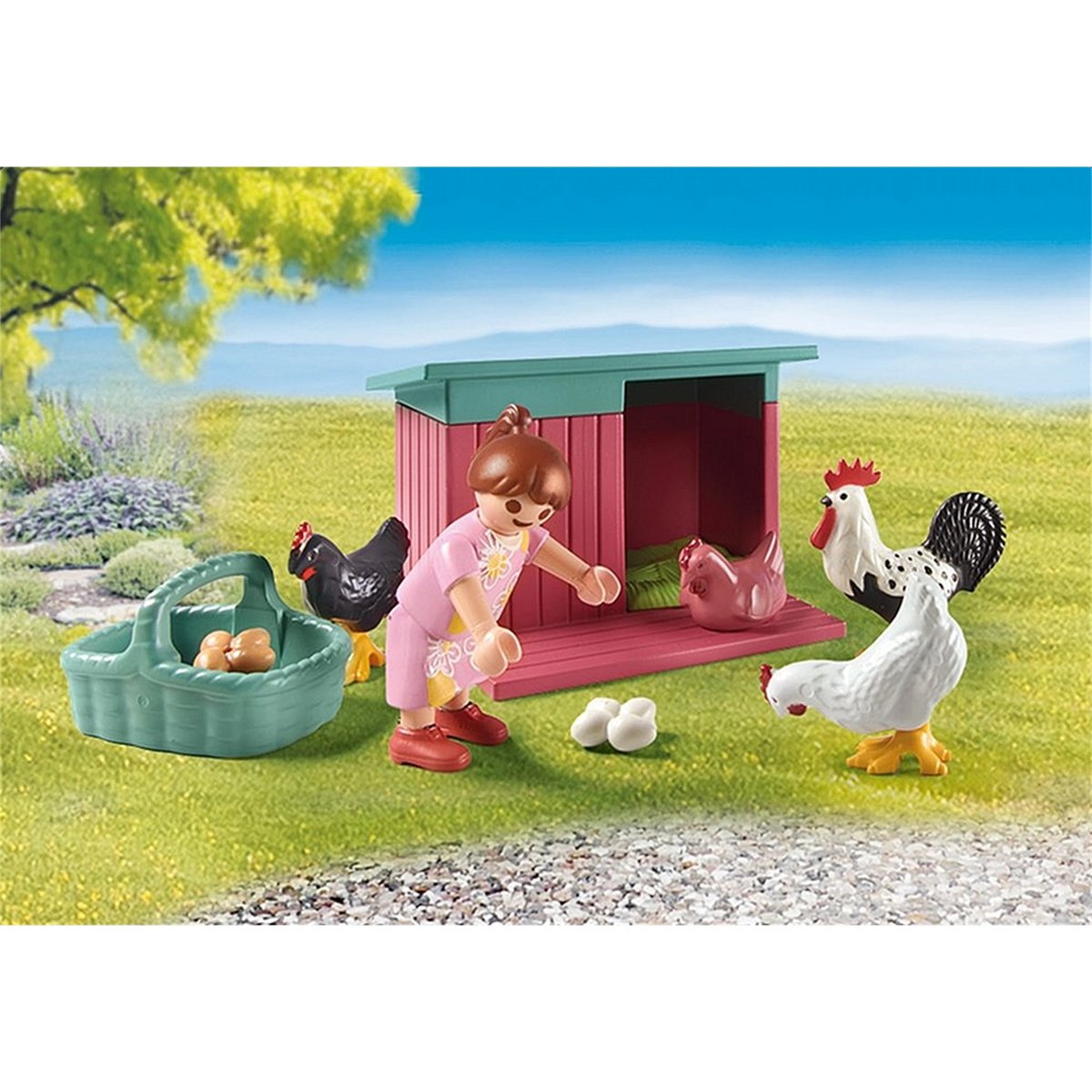 Poulailler et jardin multicolore, PLAYMOBIL