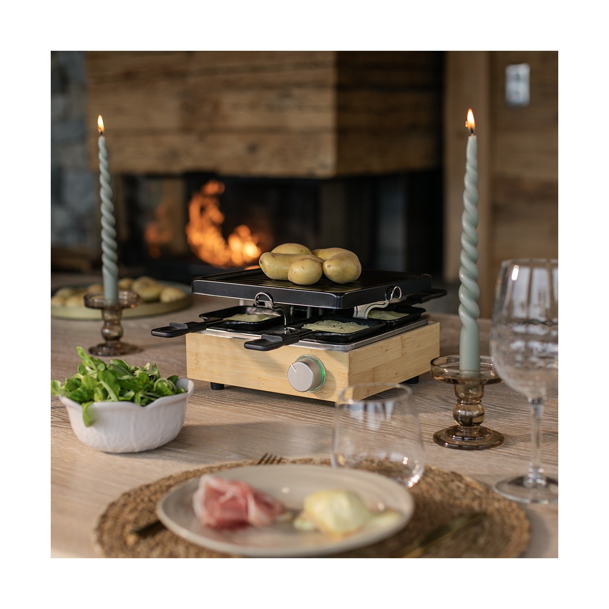 Appareil à raclette 4 personnes couleur unique, LIVOO