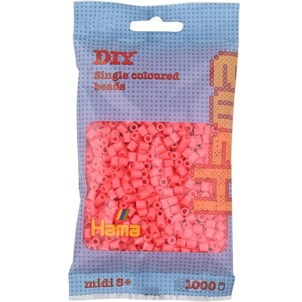 Sachet 1000 perles plastique rouge, HAMA