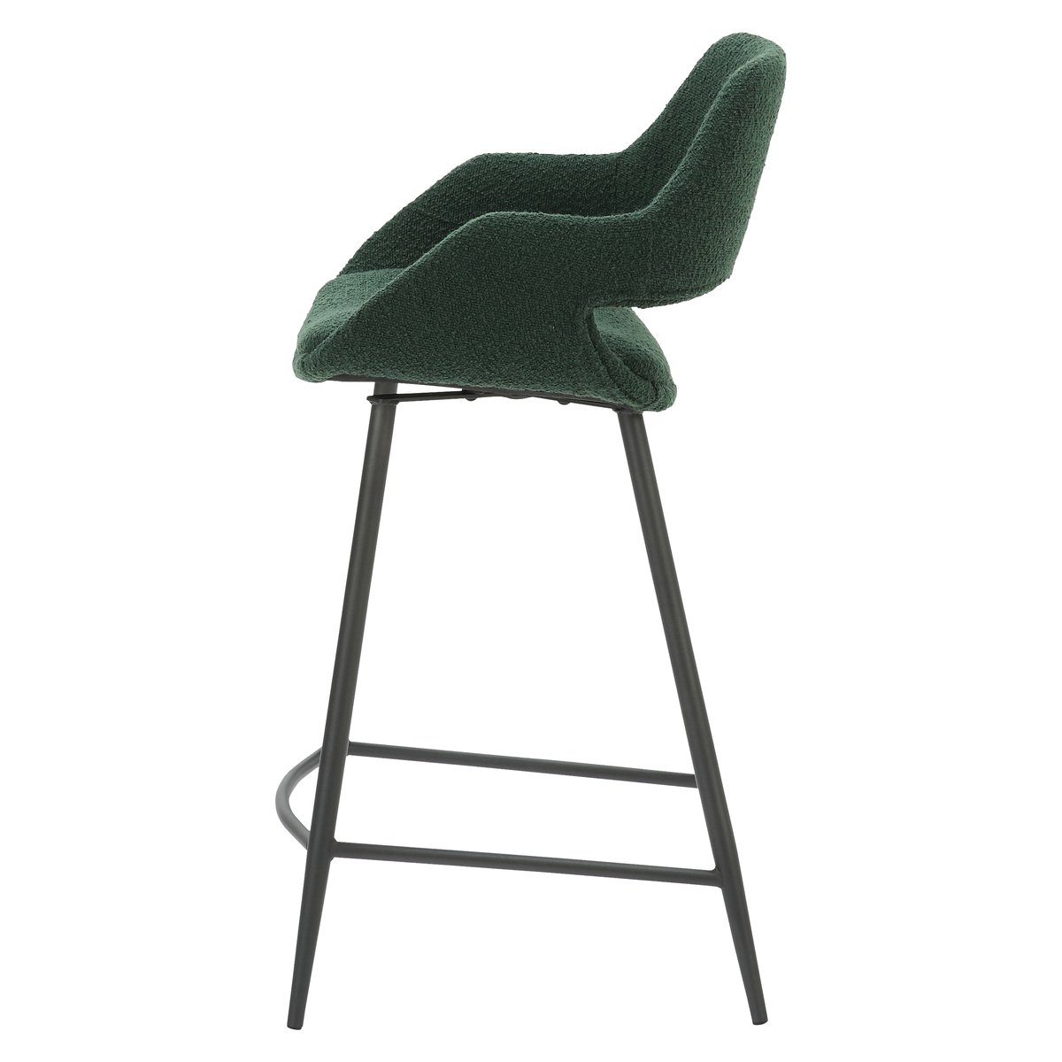 Chaise snack effet laine bouclette vert sapin, ZAGO