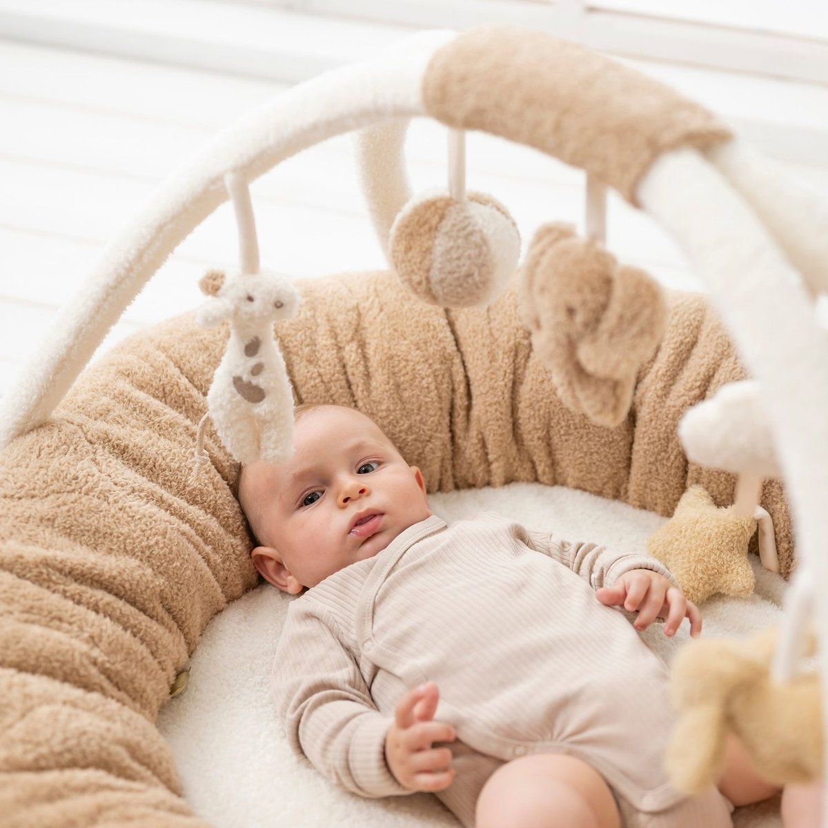 Tapis d'éveil avec arches Teddy marron, écru, beige, NATTOU