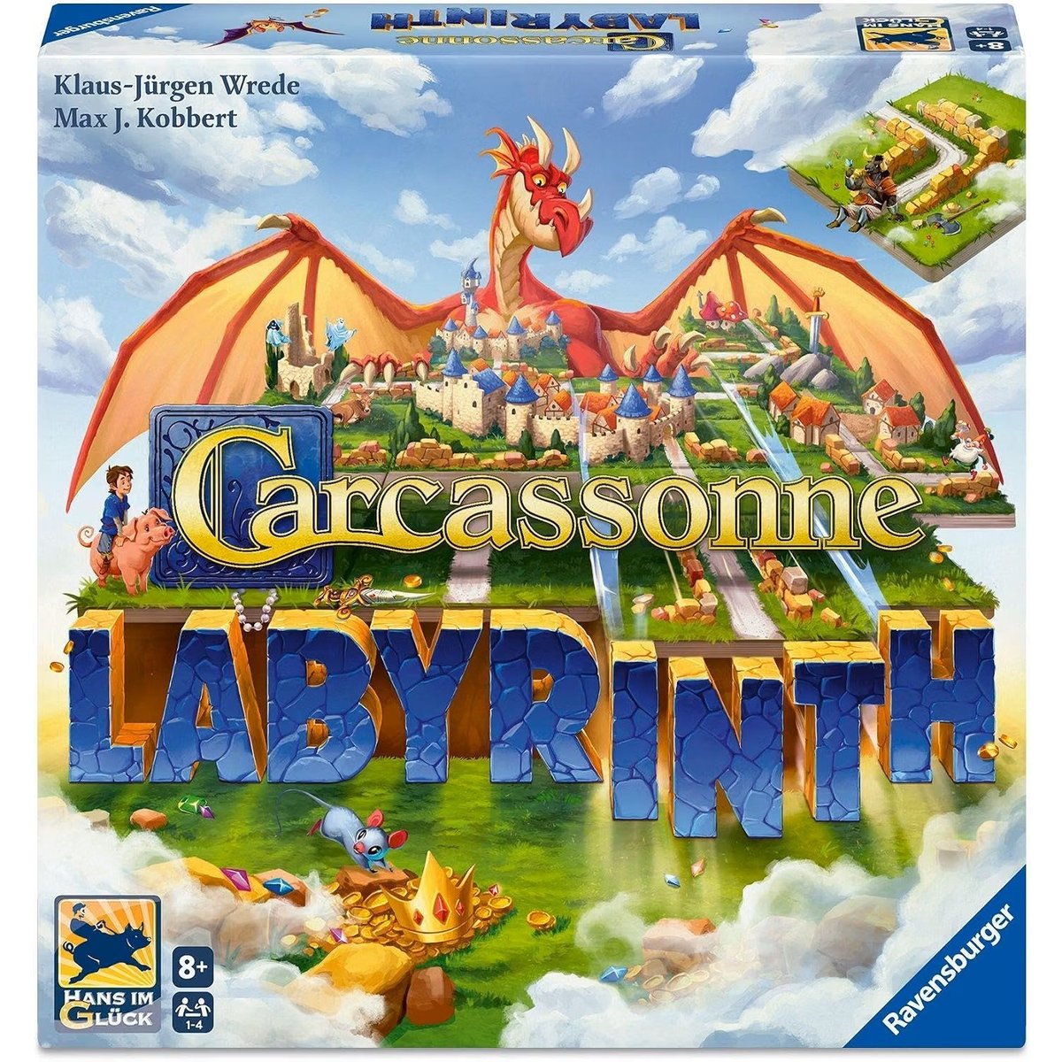 Jeu de société Carcassonne Labyrinth bleu, RAVENSBURGER
