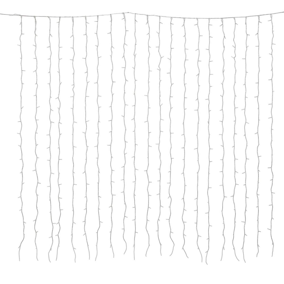 Rideau lumineux de façade d'extérieur 3 x 2 m 600 LED blanc chaud à effets avec minuteur sur secteur blanc froid, FEERIC LIGHTS & CHRISTMAS