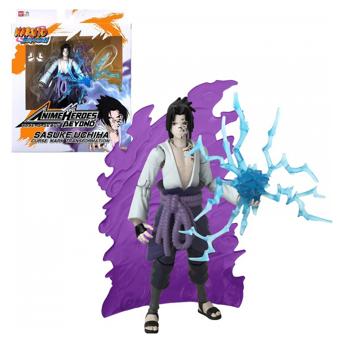 Figurine sasuke - anime heroes beyo violet, BANDAI