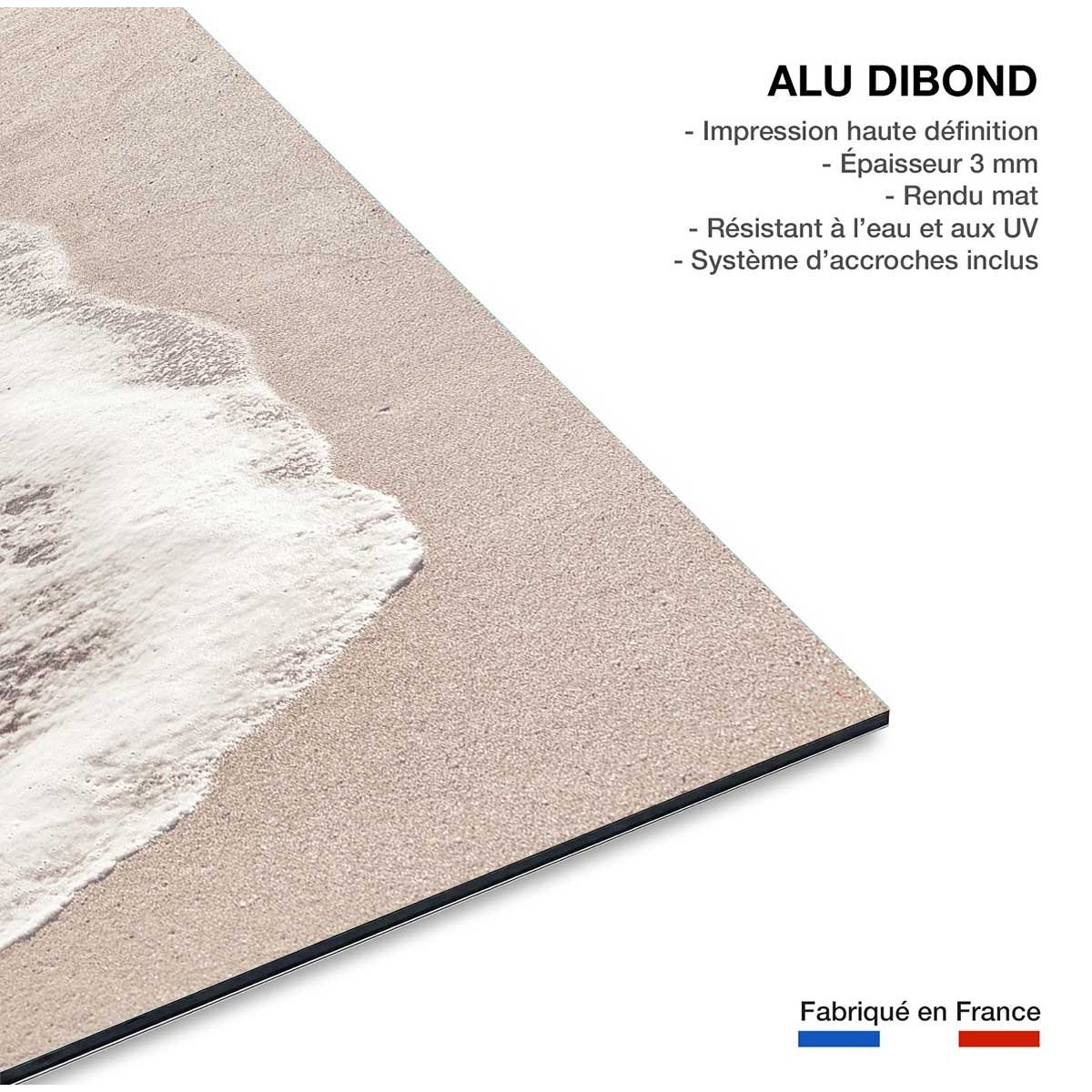 Tableau rivage rose tableau alu dibond, HEXOA