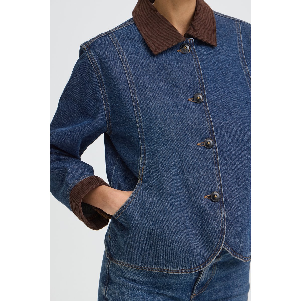 Veste en jean bleu mid blue denim, B.YOUNG