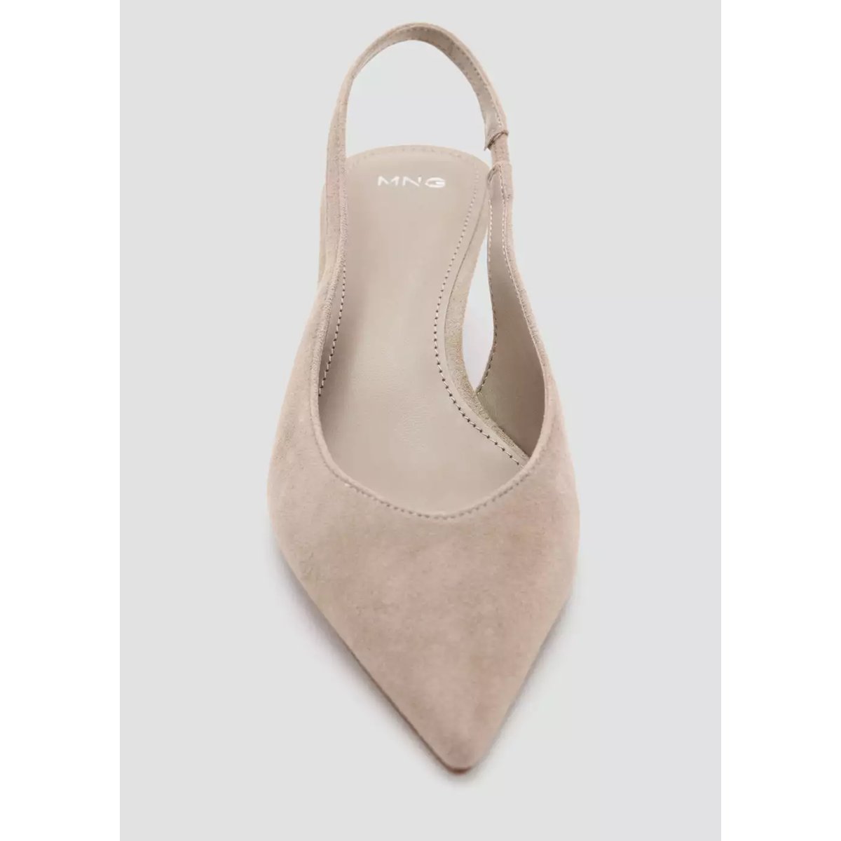 Chaussures en daim à talon kitten sable, MANGO