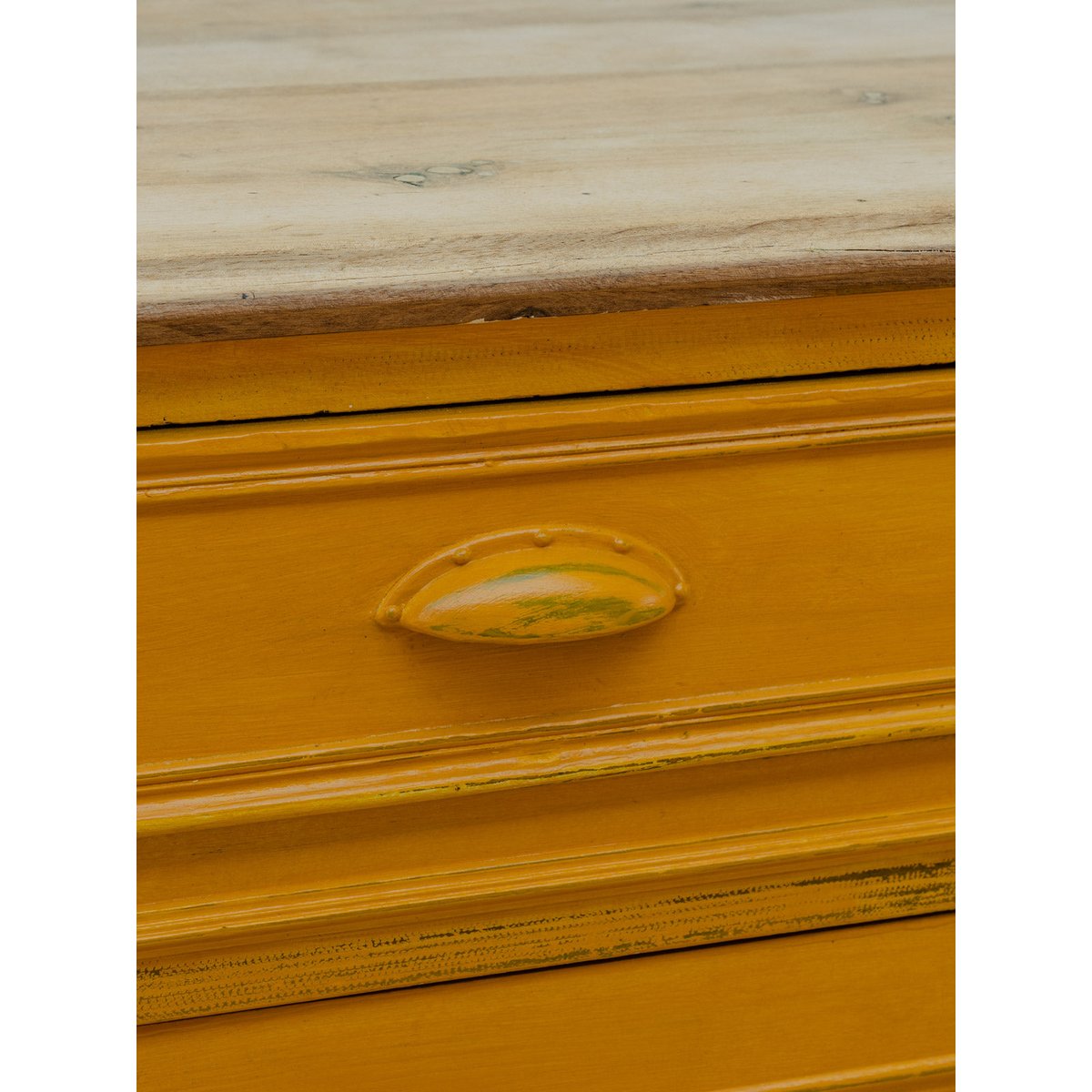 Buffet en bois jaune moutarde Gilbert N°1908 - Bon état bois clair, DEBONGOUT