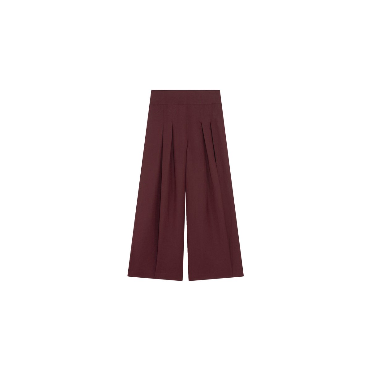 Pantalon large lin PANTALON PALABRE violet foncé, CAROLL