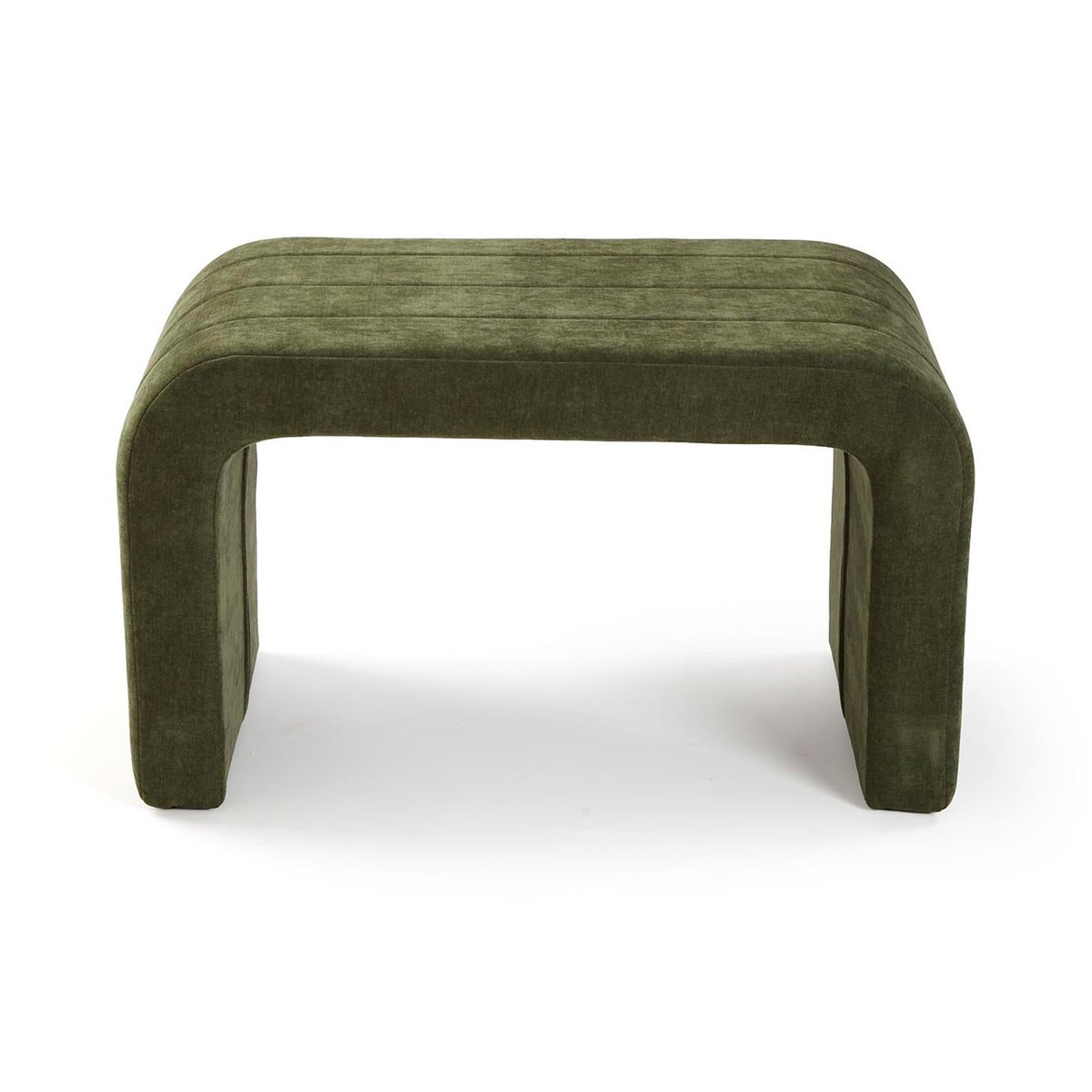 Banc tapissé vert 76x38x45cm vert, WADIGA