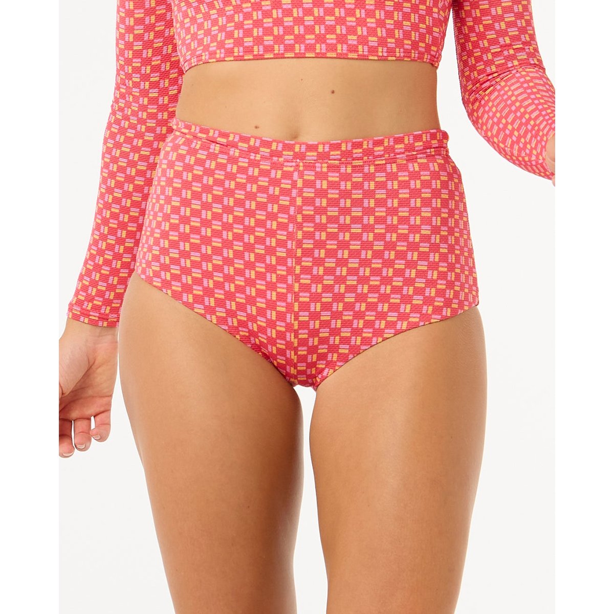Bas de maillot de bain SHELL COVE BOY LEG PANT rouge, RIP CURL