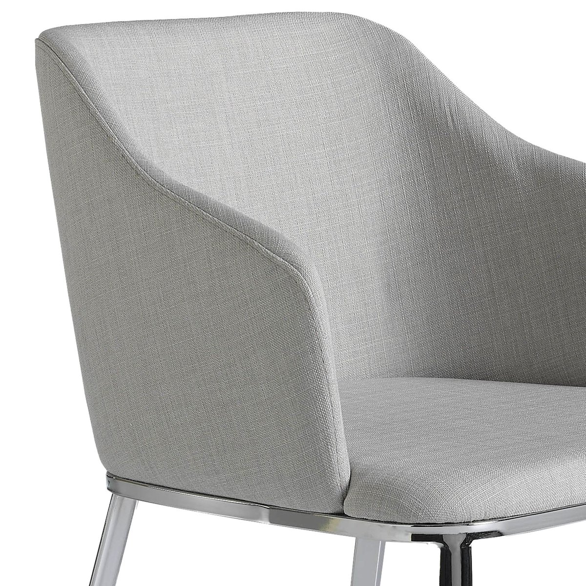 Chaise en tissu gris gris | acier, ANGEL CERDA