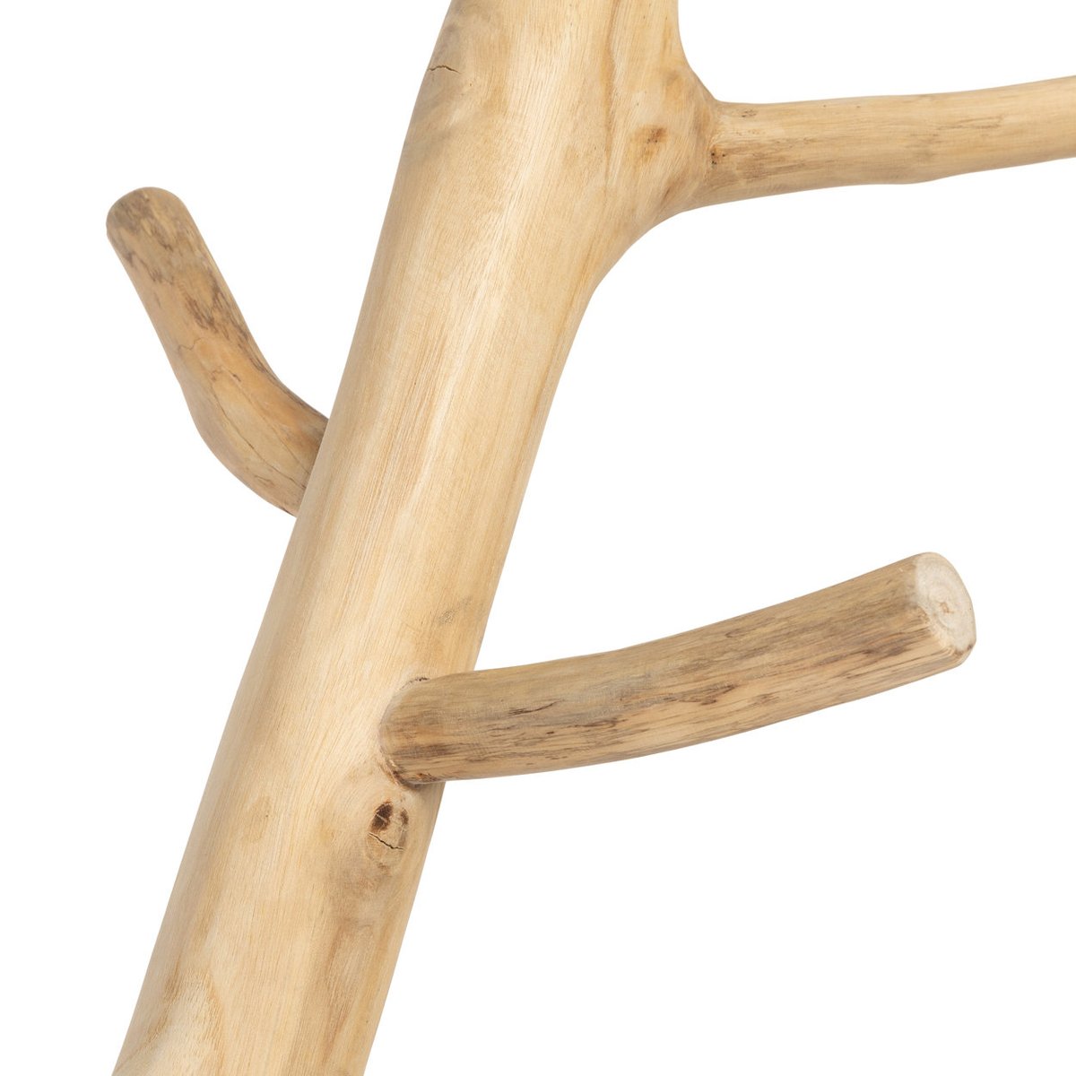Porte-manteau en bois de teck CONCRETE beige, BAZAR BIZAR
