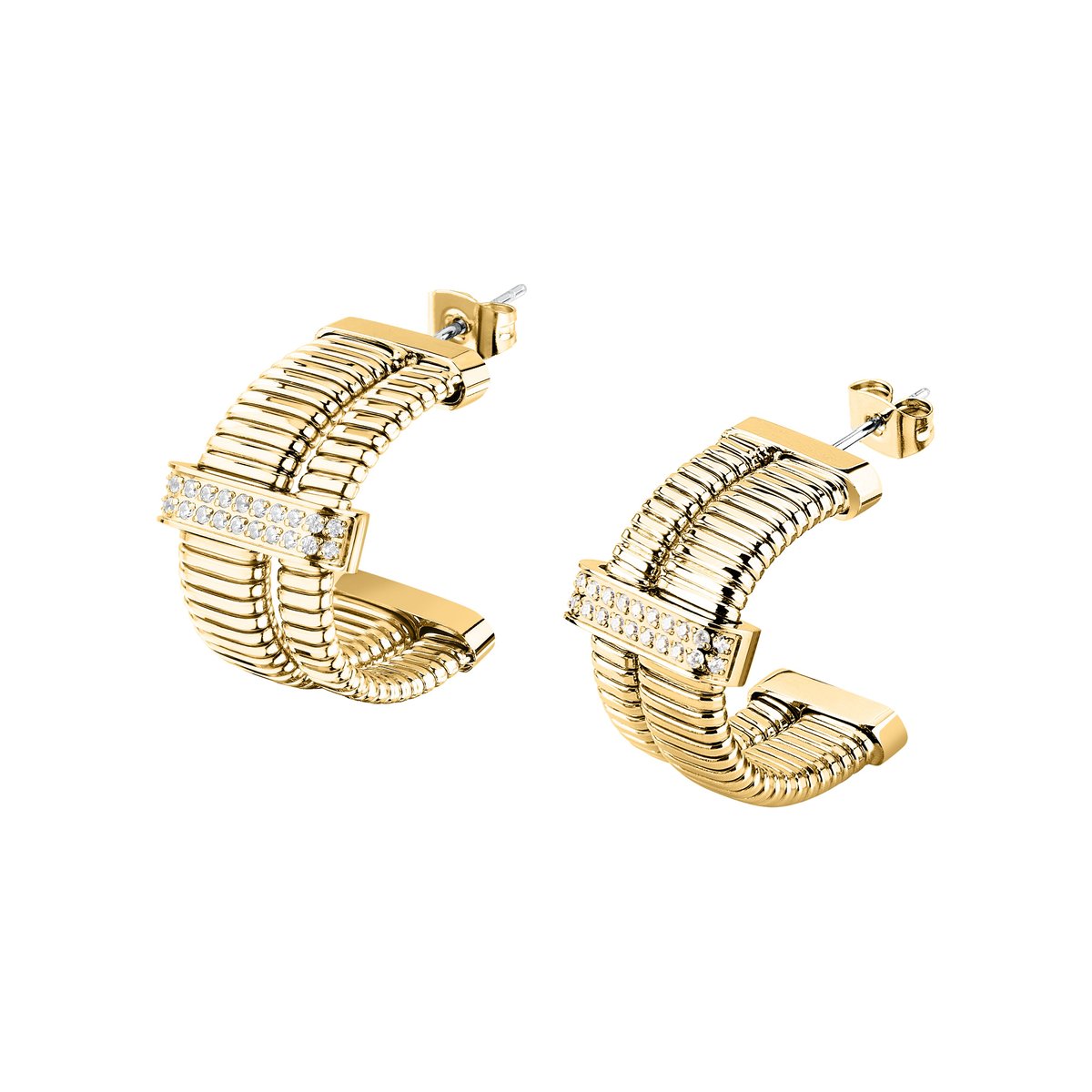 Boucles d'oreilles en Cristal/crystal/steel et Cristal or jaune, MORELLATO